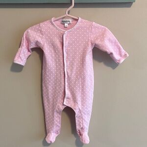 Pink Polka Dot Kids Footie